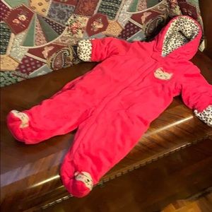 12 Months Girl Pink Coverall